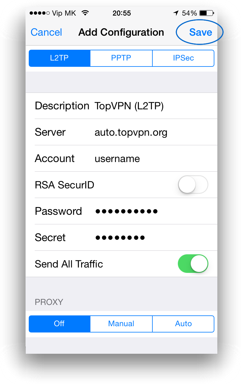 If you like to disconnect from TopVPN click again on toggle button on the top.