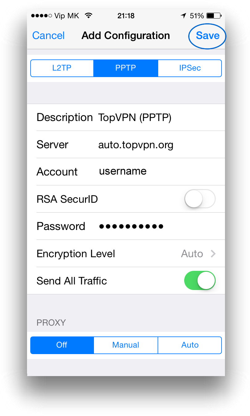 If you like to disconnect from TopVPN click again on toggle button on the top.