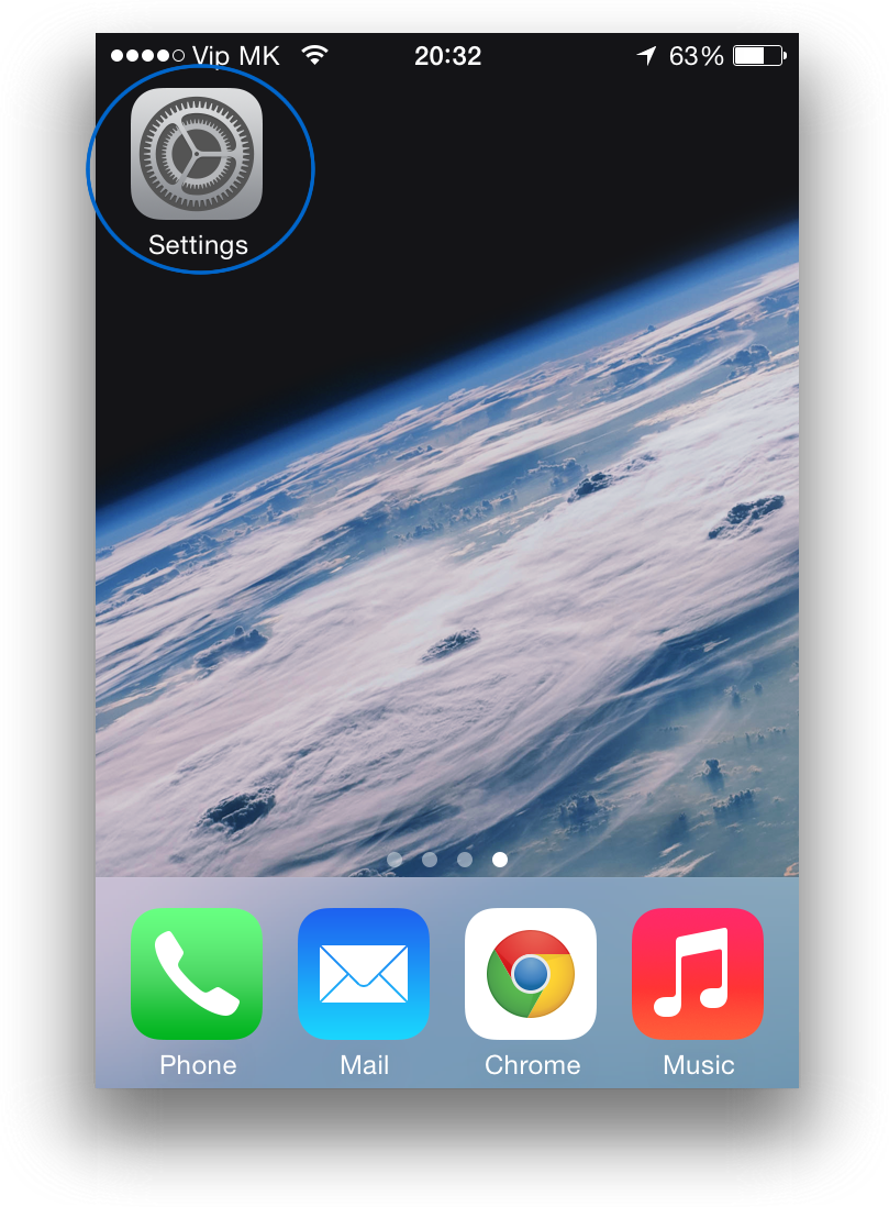 Find your Settings icon and open it