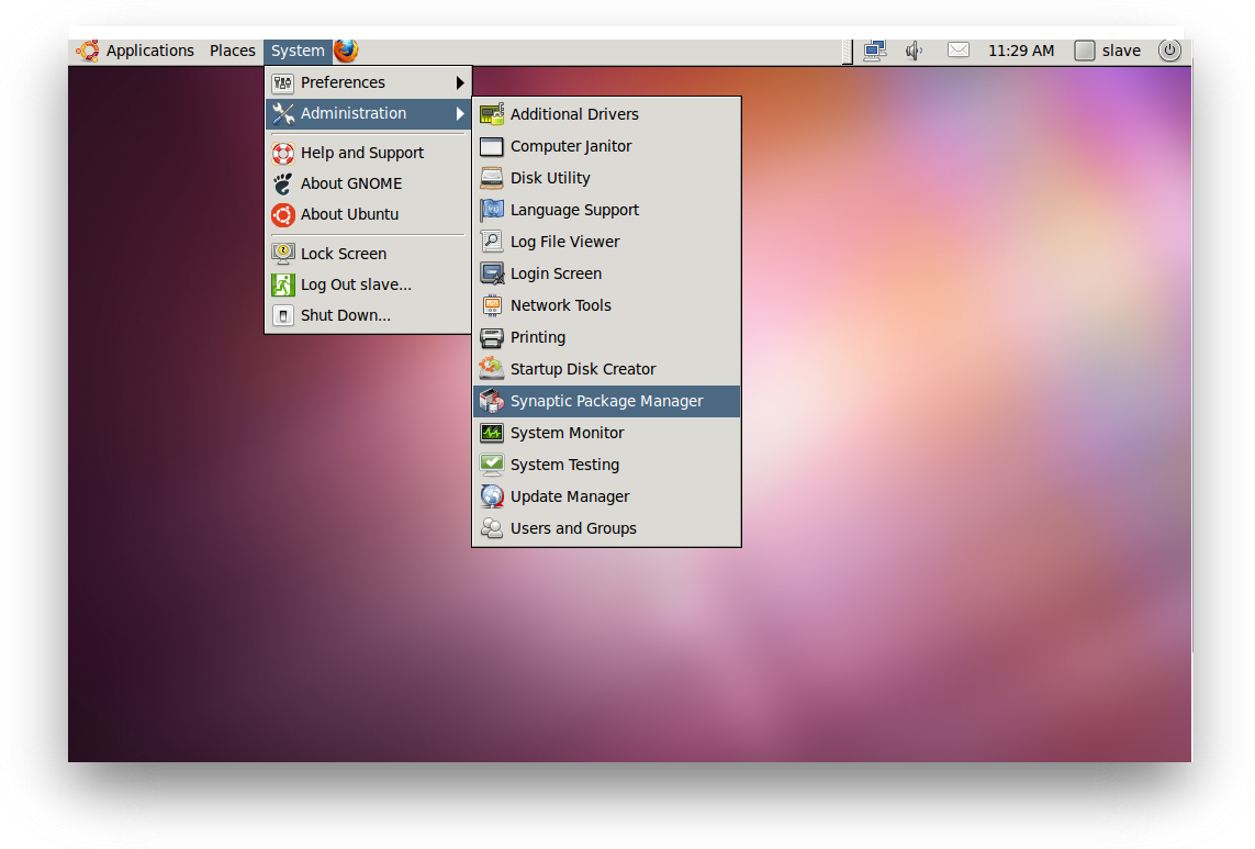 Go to System -> Administration -> Synaptic Package Manager and open Synaptic.