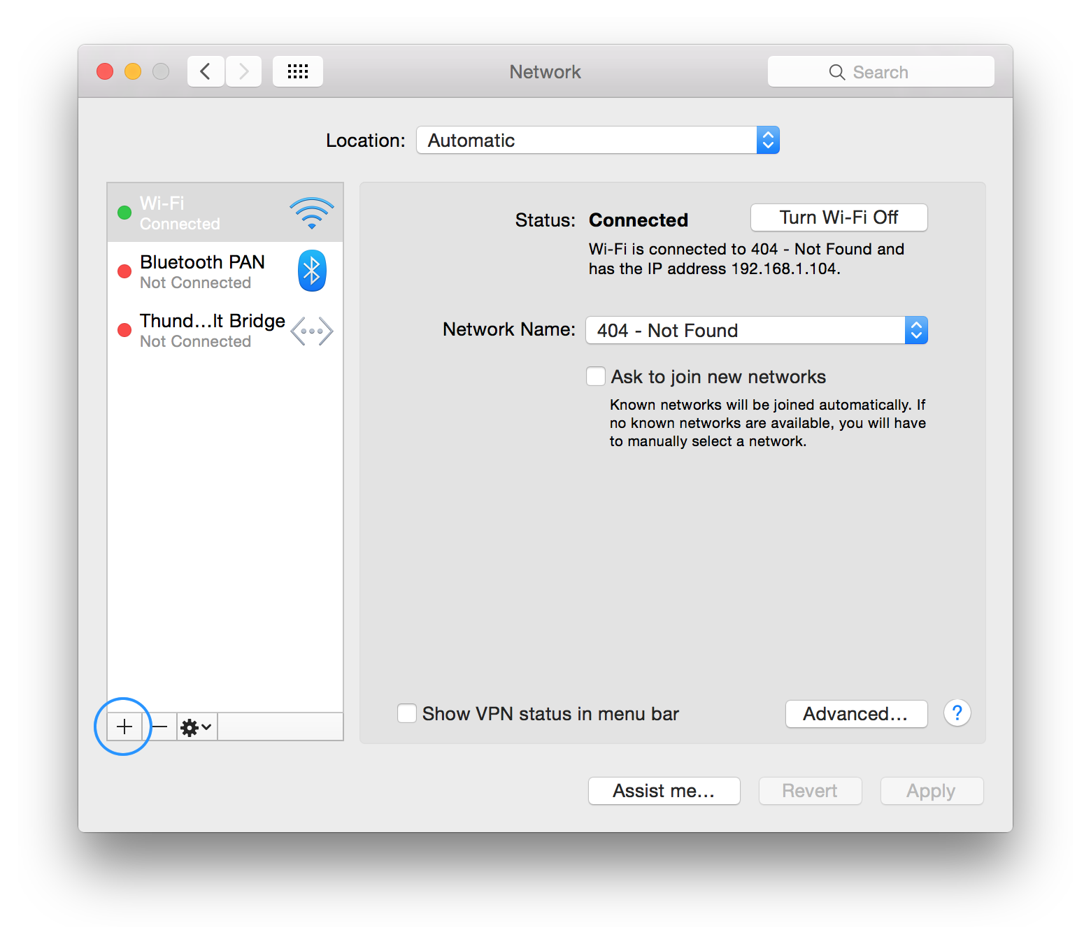 In the Network system preference there is a list of network connections on the left side. Click the + icon in left bottom corner to make a new connection for the TopVPN.